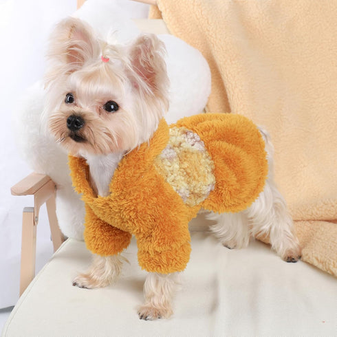 Dog Sweater Dresses, Fashion Pet Dog Clothes, Plaid Fleece Puppy Dog Princess Dresses, XS Dog Sweater...