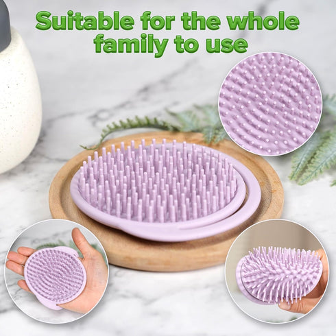 haakaa Silicone Shampoo Brush - Cradle Cap Brush Comb - Baby Hair Scrubber - Scalp Massager for Newborns & Toddlers - 1pk-Lavender...