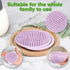 haakaa Silicone Shampoo Brush - Cradle Cap Brush Comb - Baby Hair Scrubber - Scalp Massager for Newborns & Toddlers - 1pk-Lavender...