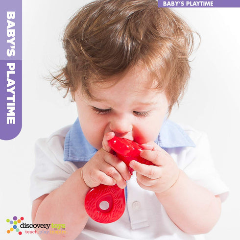 Discovery Toys Super Yummy Teether | 5 Teething Knobs Training for Infant, Baby, and Toddler | BPA-Free Soothing Teething Toy from Birth...