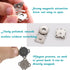 EuTengHao Magnetic Snaps Buttons, Silver Magnetic Purse Snap Clasps, Plum Magnetic Snap Closures for Purses Handbags, 15mm Magnet Button Closure F...