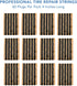 CKAuto 60pcs 4" Black Tire Repair Strings, Automotive Tool Tire Repair Plugs for Tubeless Off-Road Tires Car, Bike, ATV, UTV, Wheelbarrow, Mower...
