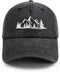 Mountain Trees Hat for Men Women, Funny Adjustable Embroidered Cotton Hiking Camping Explore Outdoor Baseball Cap...