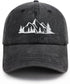 Mountain Trees Hat for Men Women, Funny Adjustable Embroidered Cotton Hiking Camping Explore Outdoor Baseball Cap...