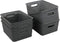 Teyyvn Plastic Storage Basket, 10.03" x 7.59" x 4.09", Pack of 6, Gray...