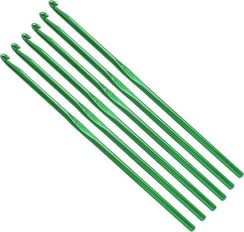 Auvotuis 6Pcs 4mm US Size G (Size 6) Aluminum Crochet Hook Knitting Needles for DIY Craft Yarn, Green......