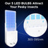 MiniMax Plug in Fruit Fly Traps for Indoors! A Flying Insect Trap with UV LED Bulbs & 5 Glue Board Refills! Gnat Trap used as a Fruit Fly Killer, ...