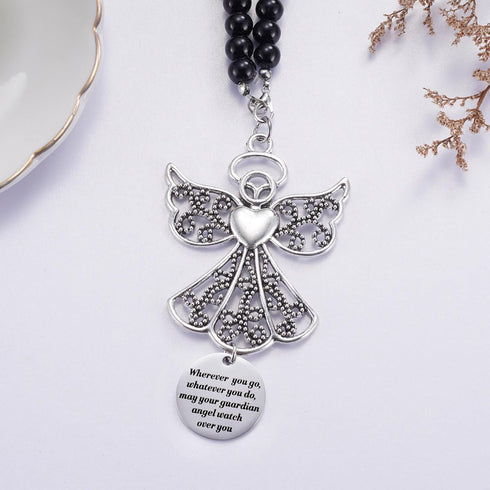 Angel Car Charm, Wherever You Go Whatever You Do May Your Guardian Angel Watch Over You, Rear View Mirror Car Charm, Car Mirror Hanger, New Driver...