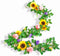 Naidiler Artificial Flower Garland, Sunflower & Rose Vines, Boho Wedding & Birthday Decor, 6ft Straight, Pink & Yellow, Fabric & Plastic...