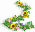 Naidiler Artificial Flower Garland, Sunflower & Rose Vines, Boho Wedding & Birthday Decor, 6ft Straight, Pink & Yellow, Fabric & Plastic...