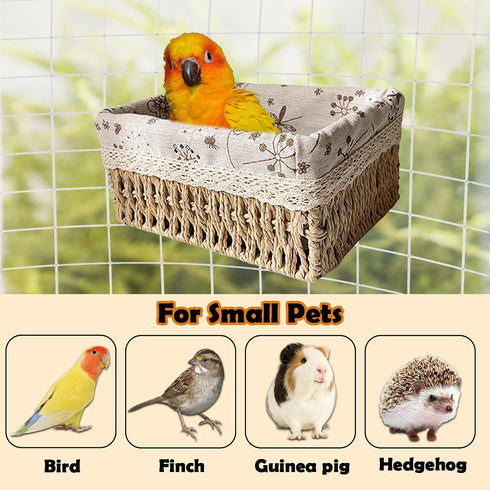 Bird Nest Bed for Cage, Small Medium Bird Cage Accessories for Parakeets Conure, Budgie, Parrot, Cockatiel, Lovebird, Canary, Finch (S,7.1''*4.7''...