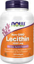 NOW Supplements, Lecithin 1200 mg with naturally occurring Phosphatidyl Choline, 100 Softgels...