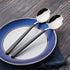 4-Piece Stainless Steel Dinner Spoons with Round Edge, 8 inches Comfort Long Handle Table Spoon, Mirror Polished Flatware Utensils Dishwasher Safe...