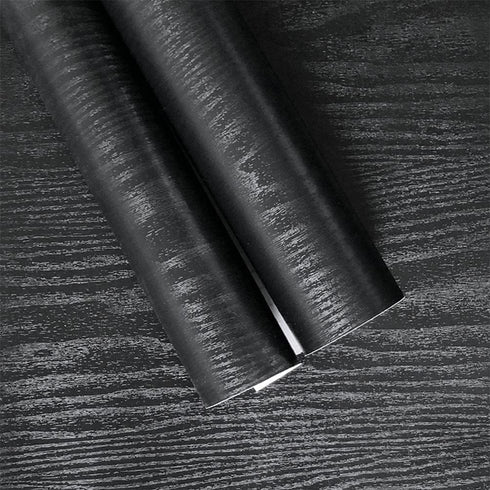 Yancorp Matte Black Contact Paper Black Wallpaper Peel and Stick for Countertops Removable Wallpaper for Cabinets Desk Wrap Self-Adhesive Stick on...
