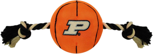 Pets First NCAA Purdue Boilermakers Basketball Rope Toy for Dogs & Cats. Tough Nylon, Sporty Basketball Design, Heavy-Duty Ropes with Inner Squeak...