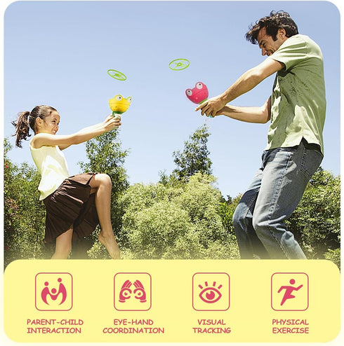 Flying Disc Launcher Toy, Summer Toys for Kid 4-8, Lawn, Camp, Picnic, Backyard, Outside Games,Toddler Outdoor Toys, 2 Pack & 12 Discs, Family Act...