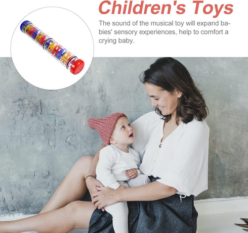 ibasenice Rainstick- Infant Baby Instrument Sound Sensory Enlightenment Percussion Toy Kid Stick, Handshake Rain Stick Music Rainmaker Shaker Gras...