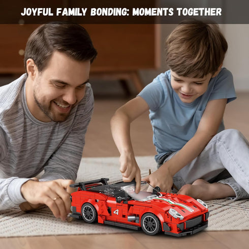 EVO Sports Car Toy Building Set, Compatible with Small Lego Cars, MOC Speed Champion Building Blocks Cars for Adults, Teens and Kids (413 PCS)...