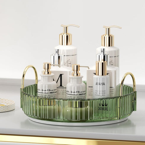 Rotating Makeup Organizer for Vanity, Spinning Cosmetics Storage for Bathroom Countertop, Skincare Holder Rack for Facial Cream, Perfume, Lotion, ...