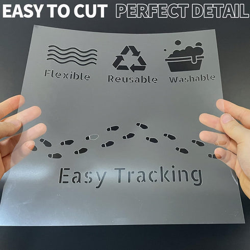 7 Mil Blank Mylar Stencil Sheet (10Pcs),12 x 12 Inch Clear Plastic Sheets, Acetate Sheets for Crafts, Plastic Sheets for Cutting Machine, PET Sten...