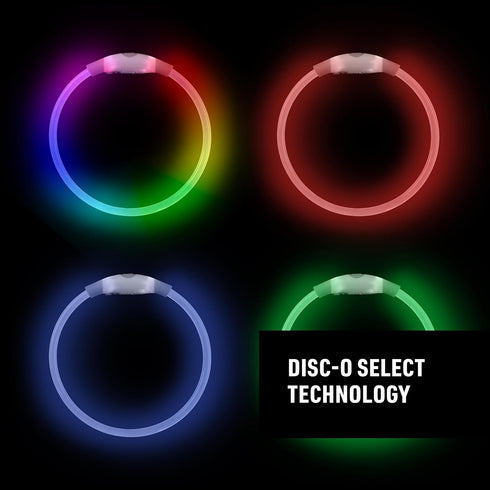Nite Ize NiteHowl Mini Rechargeable LED Safety Necklace, Disc-O Select - Rechargeable Light Up Dog Necklace with LED Lights - Dog Accessories with...