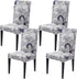 HZDHCLH Chair Covers for Dining Room Set of 4,Stretch Spandex Grey Parsons Chair Slipcover 4 Pack,Removable Washable Dining Chair Cover,Anti-dust ...