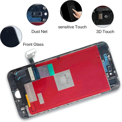 QTlier for iPhone 8 Screen Replacement, LCD Display Touch Screen Digitizer Assembly with Repair Tools+Adhesive Strips+Screen Protector for A1863, ...