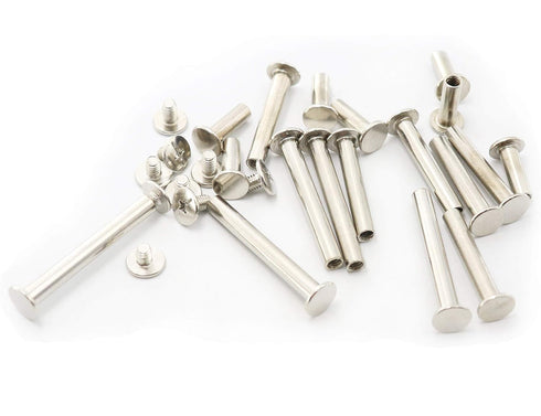 LBY 120pcs Chicago Screws Binding Screw Posts,M5 x 10/15 /20/25 /30/35mm Book Screws,Binding Barrels and Screws Assortment Kit, for Leather Saddle...