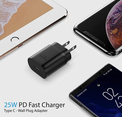 Type C Charger, 25W USB-C PD Fast Charging with 6ft Android Phone Charging Cable Compatible with Samsung Galaxy S24/S23 Ultra/S23/S23+/S22/S22 S21...