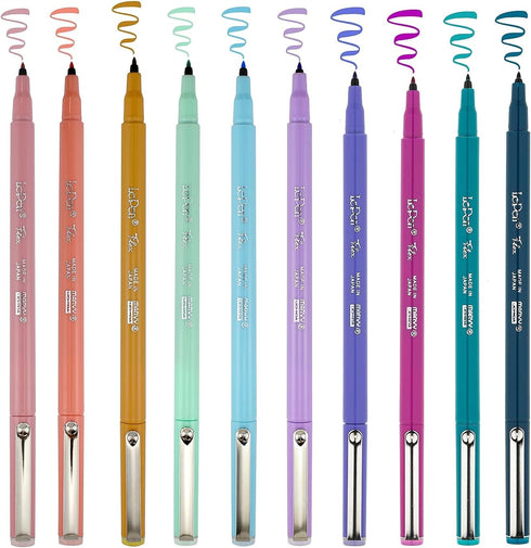 Marvy Uchida Le Flex 10 Piece Set Writing Pen, Pastel Colors...