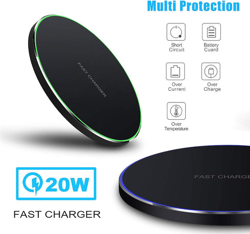 20W Fast Wireless Charger Pad,Wireless Phone Charging Station Compatible with iPhone 14/15/13/12/11/SE/X/AirPods,Fast Charge for Samsung Galaxy S2...