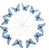 Berfutall-Morpho Butterfly Feather Butterflies on Picks Floral Supplies Set of 12 pcs Halloween Thanksgiving Decorations…...