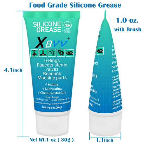 Food Grade Silicone Grease Lubricant for Plumber Faucet Valve Pool Filter O-Rings Kit 4-Pack 1 oz Tubes...