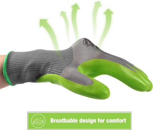 WORKPRO 6 Pairs Garden Gloves, Work Glove with Eco Latex Palm Coated, Working Gloves for Weeding, Digging, Raking and Pruning(M)...