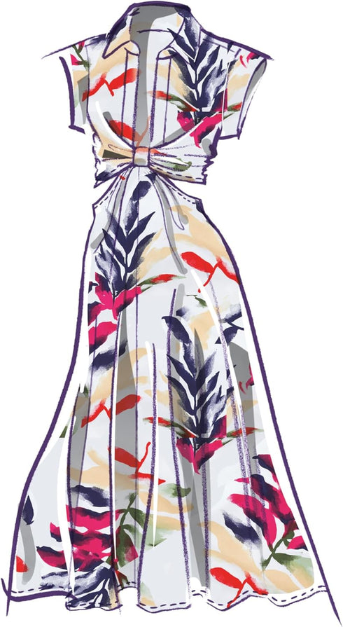 McCall's Misses' Knotted Shirt Dress Sewing Pattern Kit, Design Code M8403, Sizes 4-6-8-10-12, Multicolor...
