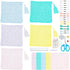 FREEBLOSS 5 Set Sashiko Coasters DIY Kit with Instructions Sashiko Kit for Beginners 5 Colors Sashiko Embroidery Coasters for Housewarming Gift......