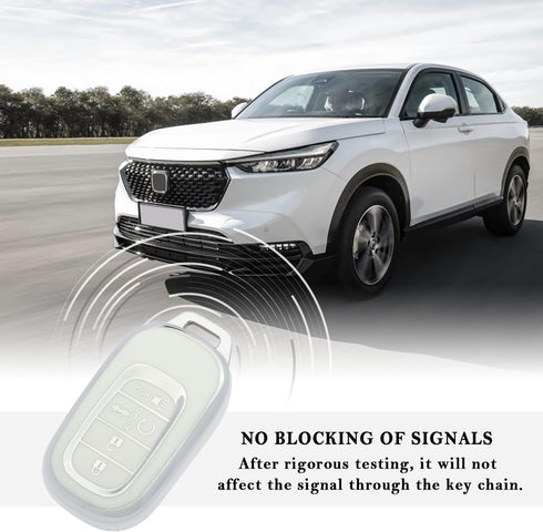 Stylish Car Key Fob Cover,Soft TPU Car Key Case Waterproof Key Fob Holder Compatible with Honda CR-V Civic Pilot HR-V,Key Fob Protector Car Access...