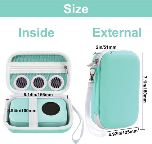 D30 Label Maker Case Green Compatible with Phomemo D30 D35 Label Maker, for NIIMBOT D11 D110, for JADENS D110, Case Easily Storage and Carry, Easi...