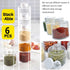 6 Pcs Stackable Spice Pot Spice Tower, Transparent Seasoning Bottles in Spice Colors, Space Saving and Organized Spice Storage Solution for Kitche...