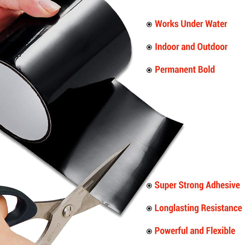 CANOPUS Patch and Seal Tape, Waterproof Tape for Indoor & Outdoor Use, Heavy Duty Thick Rubberized Repair Tape, Fix Leaks on Hoses, Pipes, Gutters...