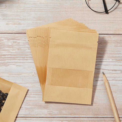 Homtable 100 Pieces Small Coin Envelopes Seed Bags 3x4 Mini Parts Small Storage Pouches Envelopes Brown for Garden, Office or Wedding Gift Packagi...