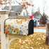 Fall Thanksgiving Mailbox Covers Magnetic Standard Size 18"" X 21"",Orange Blue Pumpkin Maple Leaf Sunflower Mailbox Wraps Post Letter Box Cover f...