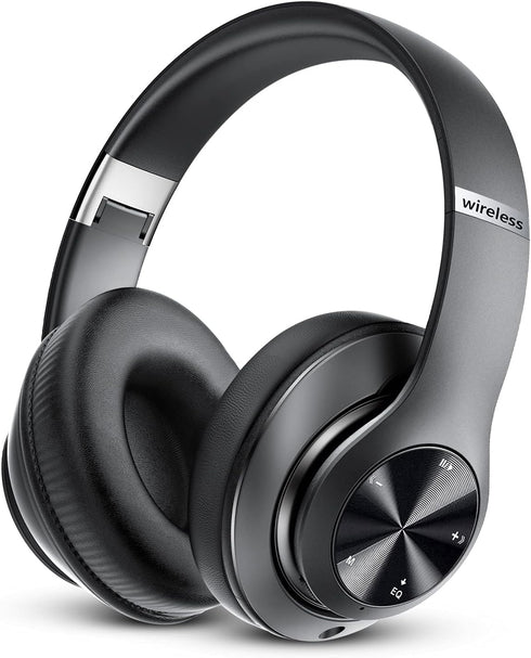 Bluetooth Headphones Over Ear, 60 Hours Playtime Foldable Headphones Wireless Bluetooth Hi-Fi Stereo Deep Bass with 6 EQ Modes, Adjustable Lightwe...
