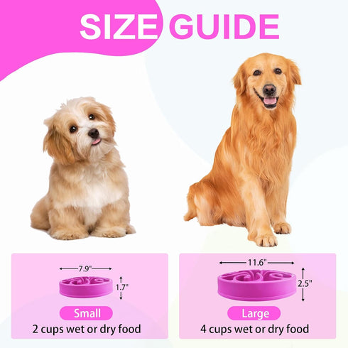 Slow Feeder Dog Bowls Fun Feeder Slo Bowl Puzzle Feeder Dog Bowls Dog Food Bowl Dog Slow Feeder Bowls Slow Feeder Dog Bowls Large Breed, Small Bre...
