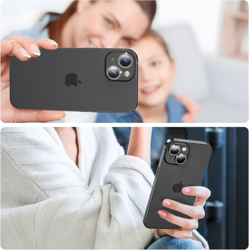 for iPhone 15 Camera Lens Protector Bling and 3 Pack Screen Protector, Tempered Glass Camera Cover, Anti-Scratch Anti-Drop Protection Glitter Came...
