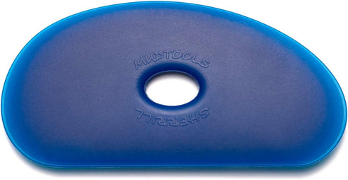 Mudtools Polymer Rib Blue Size 5 Firm - Large Kidney Shape - Ceramics, Pottery, Clay - B5...
