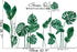 RW-1001 Removeable 3D Green Plants Wall Stickers DIY Fresh Leaf Home Wall Decoration Art Decor Wall Decal Peel and Stick Murals for Girls Kids Bab...