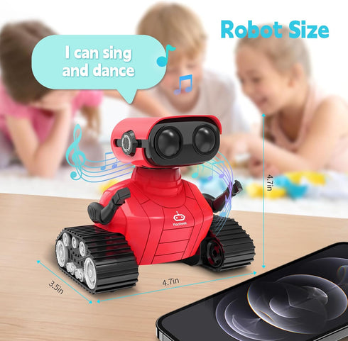 Robot Toys Remote Control Robot Toy Rechargeable Emo Robot with Auto-Demonstration Kids Robot RC Robot for Kids Smart Robot Gift for Children Age ...