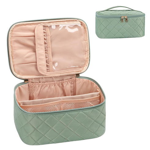 OCHEAL Makeup Bag, Portable Cosmetic Bag, Large Capacity Travel Makeup Case Organizer, Pink Makeup Bags For Women Toiletry Bag for Girls Traveling...