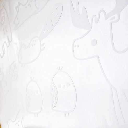 Forest Animal Wall Decals Peel and Stick for Kids, Baby Bedroom Nursery and Living Room. 36 pcs Adhesive Vinyl Wall Stickers Decor (White)...